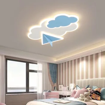 Современные потолочные светильники Cloud Led для детской комнаты, лампы для спальни, для маленьких мальчиков и девочек, Потолочная люстра в виде самолета, декоративный светильник