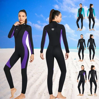 Неопреновый гидрокостюм премиум-класса, 3 мм, для женщин, для подводного плавания, зимние теплые гидрокостюмы, полный комплект снаряжения для плавания, серфинга, каякинга.