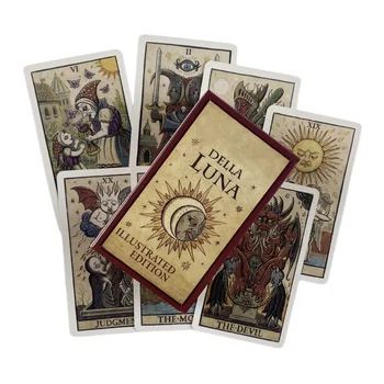 Лунные карты Таро, колода для гадания Della Luna, английские версии иллюстрированного издания, настольная игра Oracle, настольные игры для вечеринки