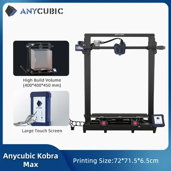 3D-принтер ANYCUBIC Kobra Max Автоматическое выравнивание 3D-принтера FDM Огромный объем сборки 400 * 400 * 450 мм Высокоскоростная 3D-печать