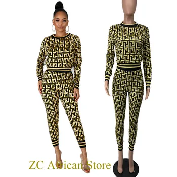 2021 Осенние Сексуальные африканские женщины, комплекты из двух предметов с принтом, пальто и брюки, африканский костюм, Африканская одежда для женщин