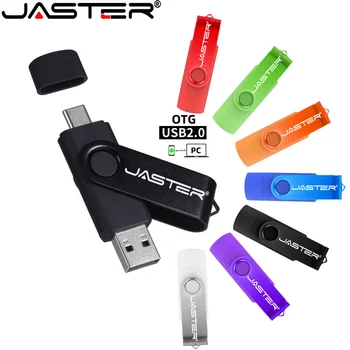 JASTER Высокоскоростной USB Флэш-накопитель 2,0 4 ГБ 8 ГБ 16 ГБ 32 ГБ 64 ГБ 128 ГБ TYPE-C 2 в 1 Флеш-накопитель для ведения бизнеса Водонепроницаемый Флешка